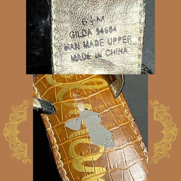 Womens SAM EDELMAN Gilda Black Snakeprint Gladiator Sandals / Size 6.5 Medium - Picture 8 of 8